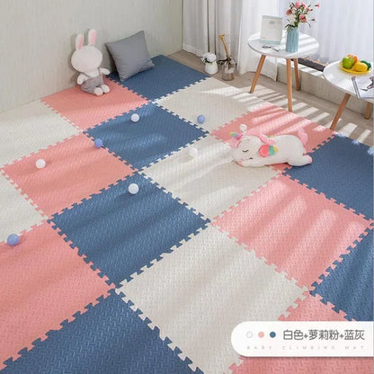 Alfombra Puzzle Foam Bebé 16pcs - Tapete Juegos Suave Entrelazado 30x30cm Área Segura - Huellitas de Vida