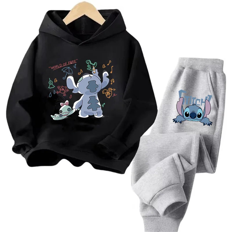 Sudadera Kawaii Anime Niños - Hoodie Stitch Manga 90s Otoño Casual - Huellitas de Vida