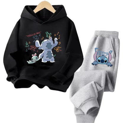 Sudadera Kawaii Anime Niños - Hoodie Stitch Manga 90s Otoño Casual - Huellitas de Vida