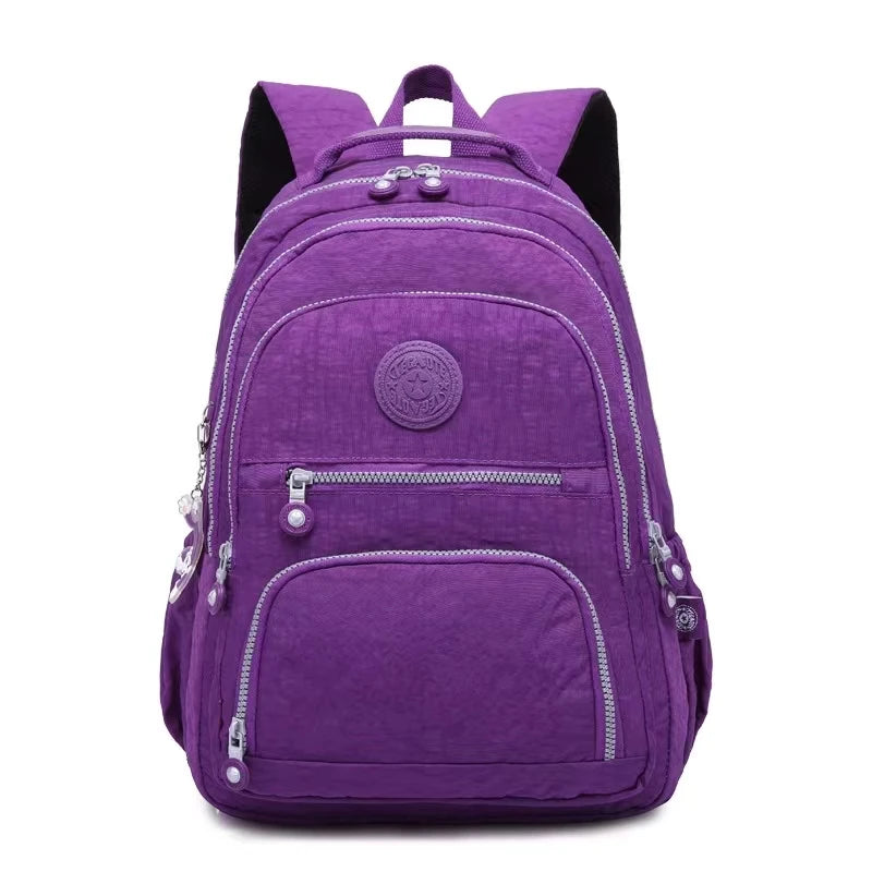 Mochila Escolar 2025 - Teenage Girl Nylon Impermeable Laptop - Huellitas de Vida