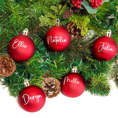 Bola Navidad Personalizada 8cm Roja Verde Azul - Decoración Árbol Navideño