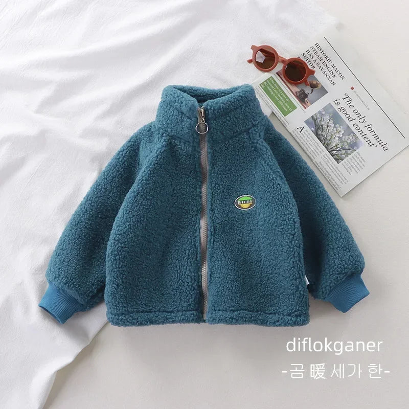 Abrigo Felpa Niños Invierno - Chaqueta Peluche Cálida Cordero Unisex - Huellitas de Vida