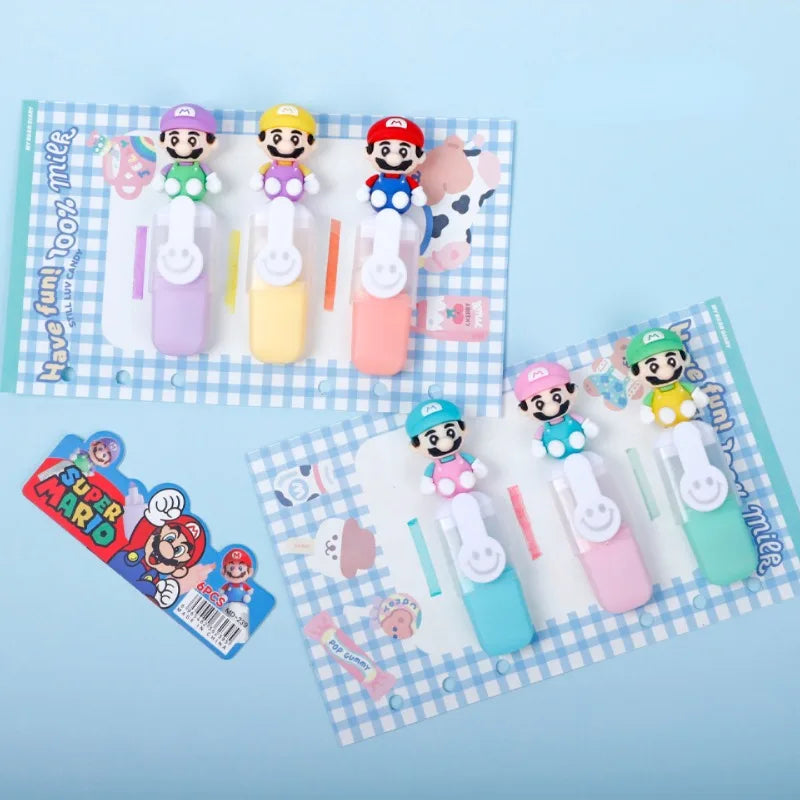 Rotuladores Super Mario Bros 6 Piezas - Marcadores Niños Vuelta al Cole - Huellitas de Vida