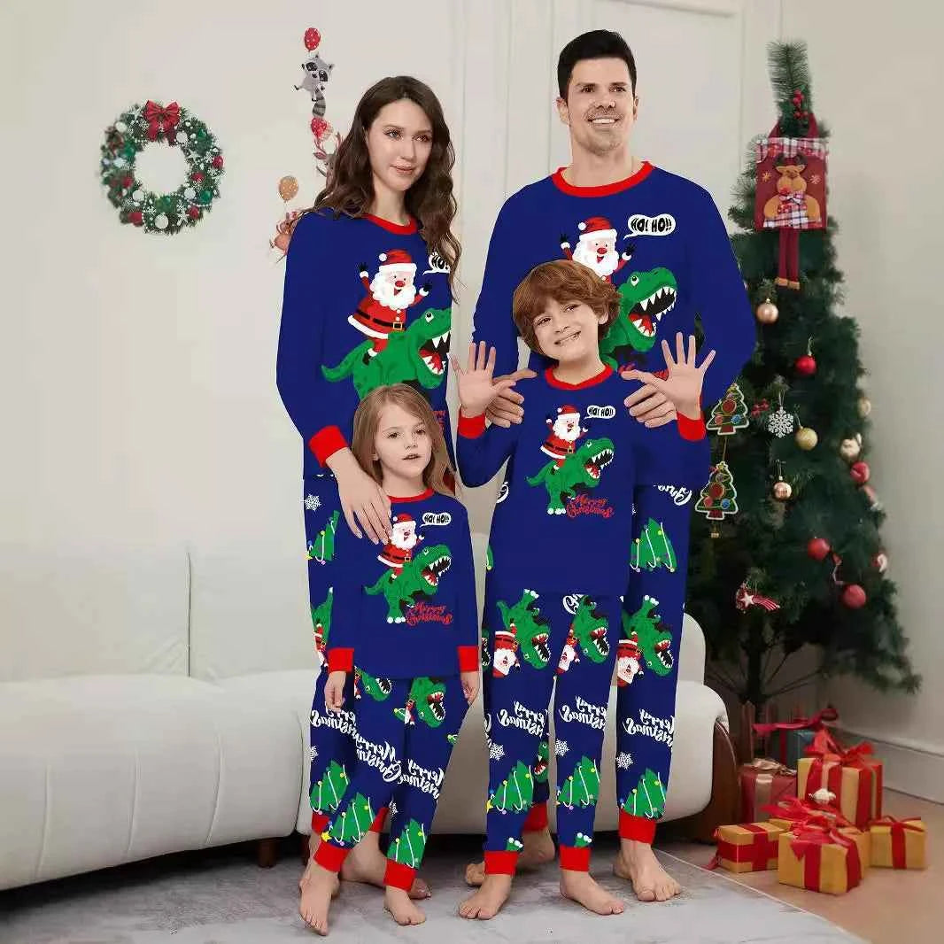 Pijama Navidad Familiar Verde Algodón - Conjunto Mamá Niños Bebé Perro 2025