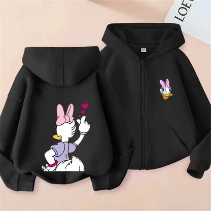 Sudadera Capucha Mickey Mouse Donald Duck Niños 3-12 Años - Hoodie Cremallera Disney