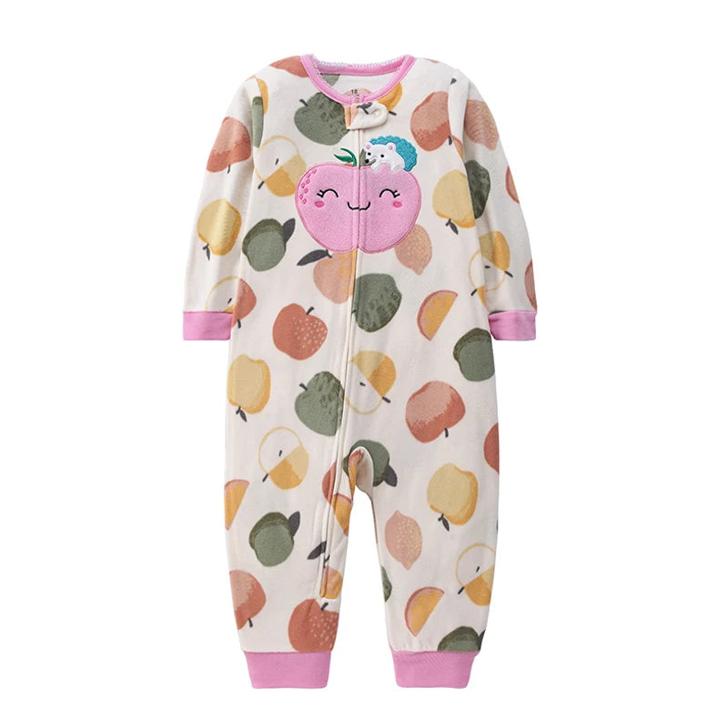 Pijama Invierno Bebé 9-24 Meses - Pelele Animal Forro Polar Cremallera Niño Niña Cálido - Huellitas de Vida