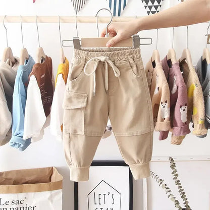 Pantalones Cargo Niños 2-8 Años - Pantalón Deportivo Casual Bolsillos