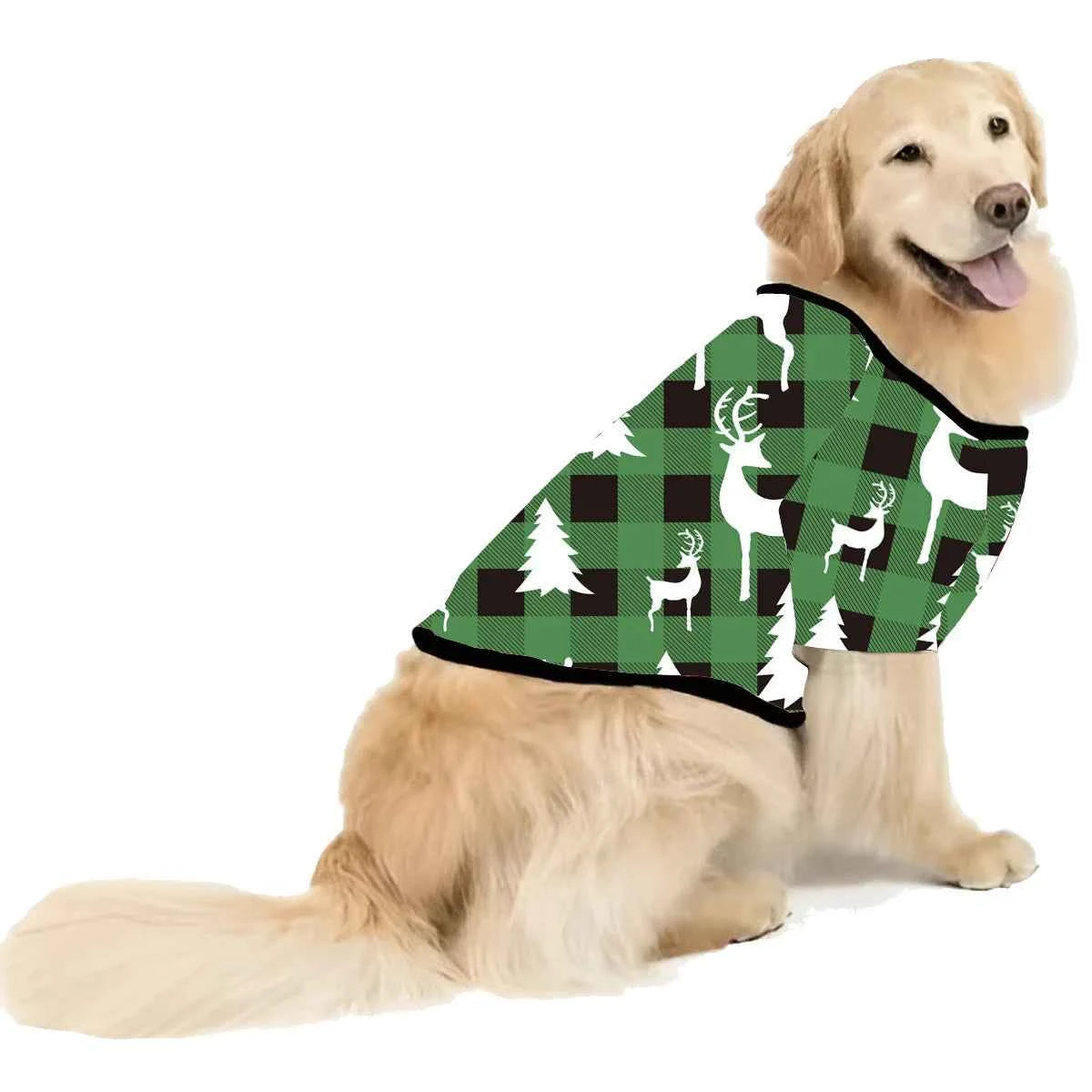 Pijama Navidad Familiar Verde Algodón - Conjunto Mamá Niños Bebé Perro 2025