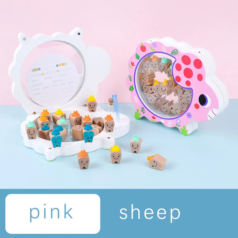 Caja Dientes Leche Madera Recuerdos Bebé - Organizador Primeros Dientes Niño Niña