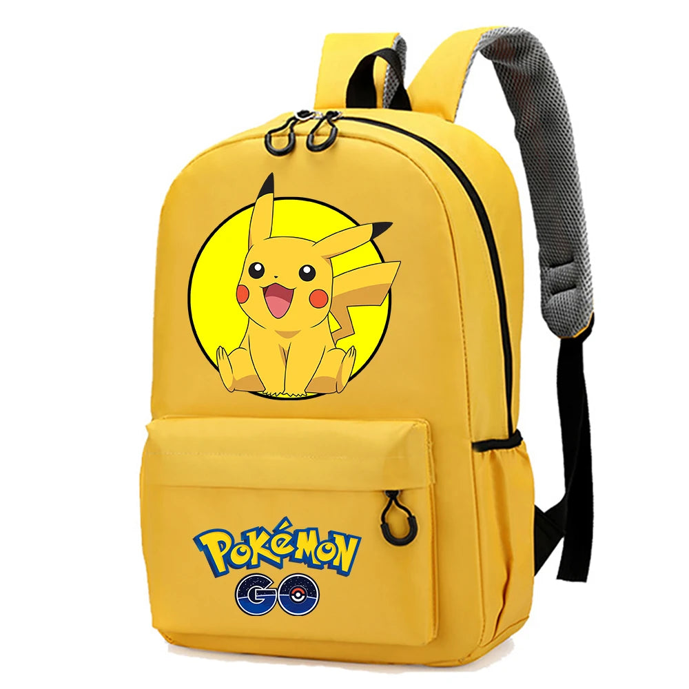 Mochila Pokémon Pikachu Gran Capacidad - Anime Escolar Primaria - Huellitas de Vida