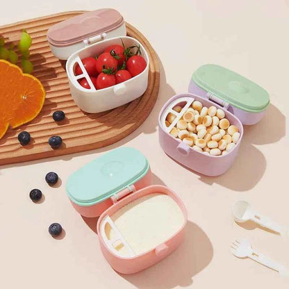 Dispensador Leche Polvo Bebé Portátil - Contenedor Fórmula 3 Compartimentos Viaje