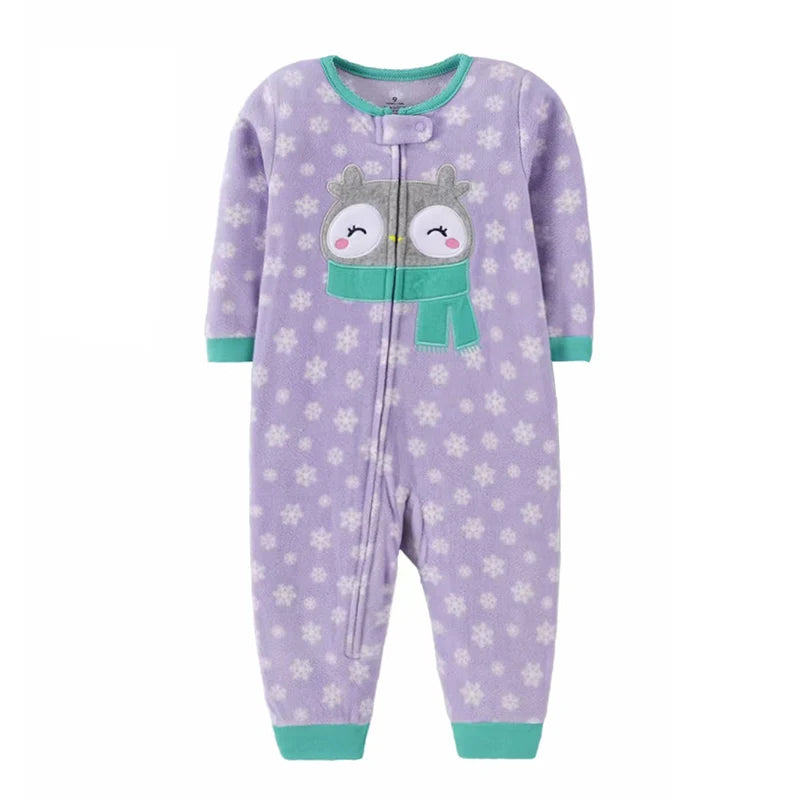 Pijama Invierno Bebé 9-24 Meses - Pelele Animal Forro Polar Cremallera Niño Niña Cálido - Huellitas de Vida