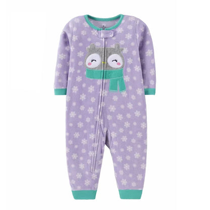 Pijama Invierno Bebé 9-24 Meses - Pelele Animal Forro Polar Cremallera Niño Niña Cálido - Huellitas de Vida