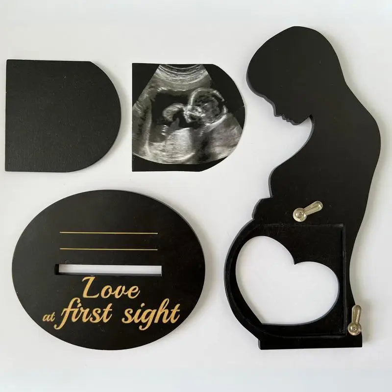 Marco Ecografía Embarazo - Portafotos Sonograma Regalo Maternidad Recuerdo Bebé - Huellitas de Vida