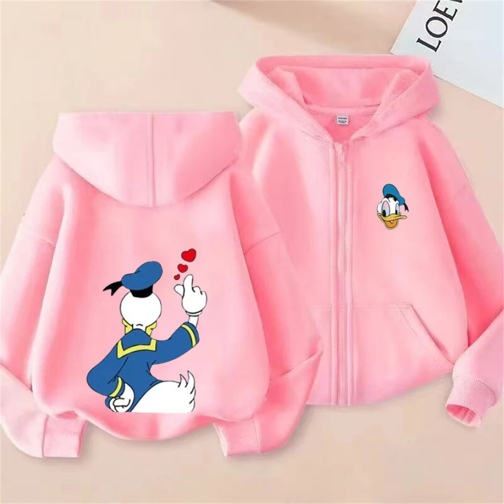 Sudadera Capucha Mickey Mouse Donald Duck Niños 3-12 Años - Hoodie Cremallera Disney