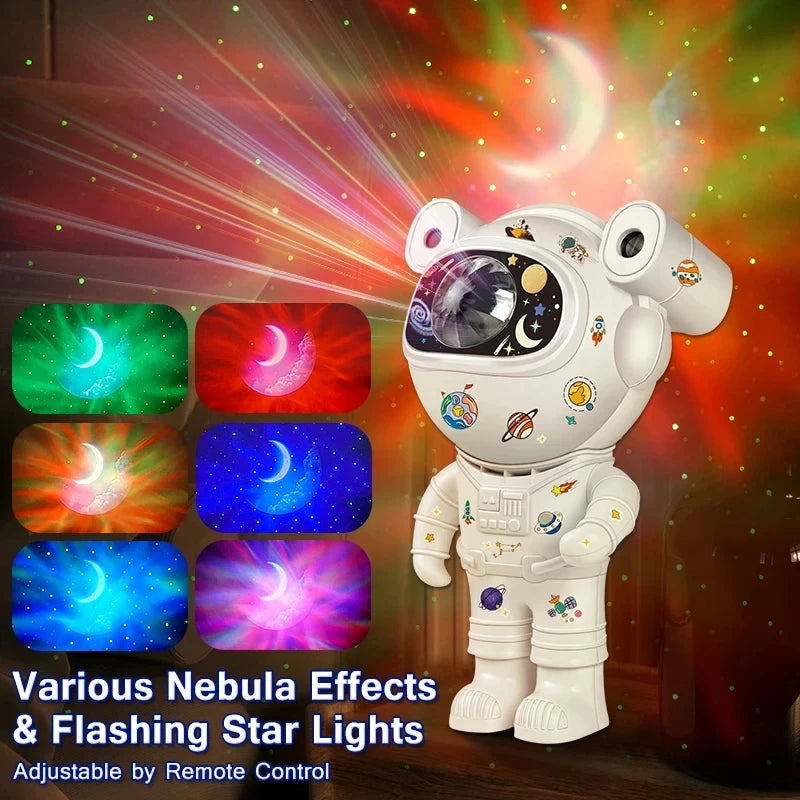 Lámpara Nocturna LED Interrogación Gaming - Luz Mesa USB Astronauta Habitación Niños Regalo - Huellitas de Vida