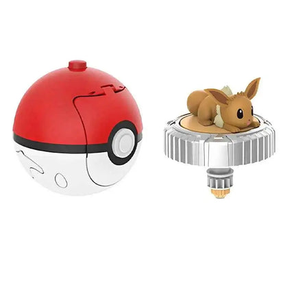 Pokemon spinning top ball toy action figure original Pikachu Charmander Squirtle Mew Eevee box gyro spin battle game poke child