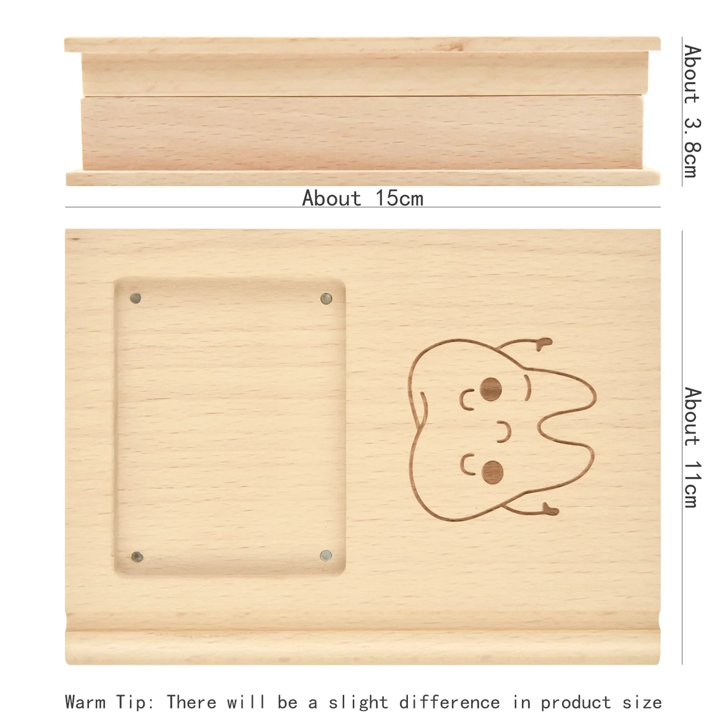 Caja Organizadora Dientes Bebé Forma Libro - Caja Recuerdos Dientes Leche Inglés Souvenir - Huellitas de Vida