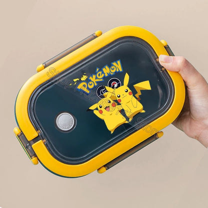 Fiambrera Bento Pokémon Pikachu Capa Simple - Gran Capacidad Niños - Huellitas de Vida