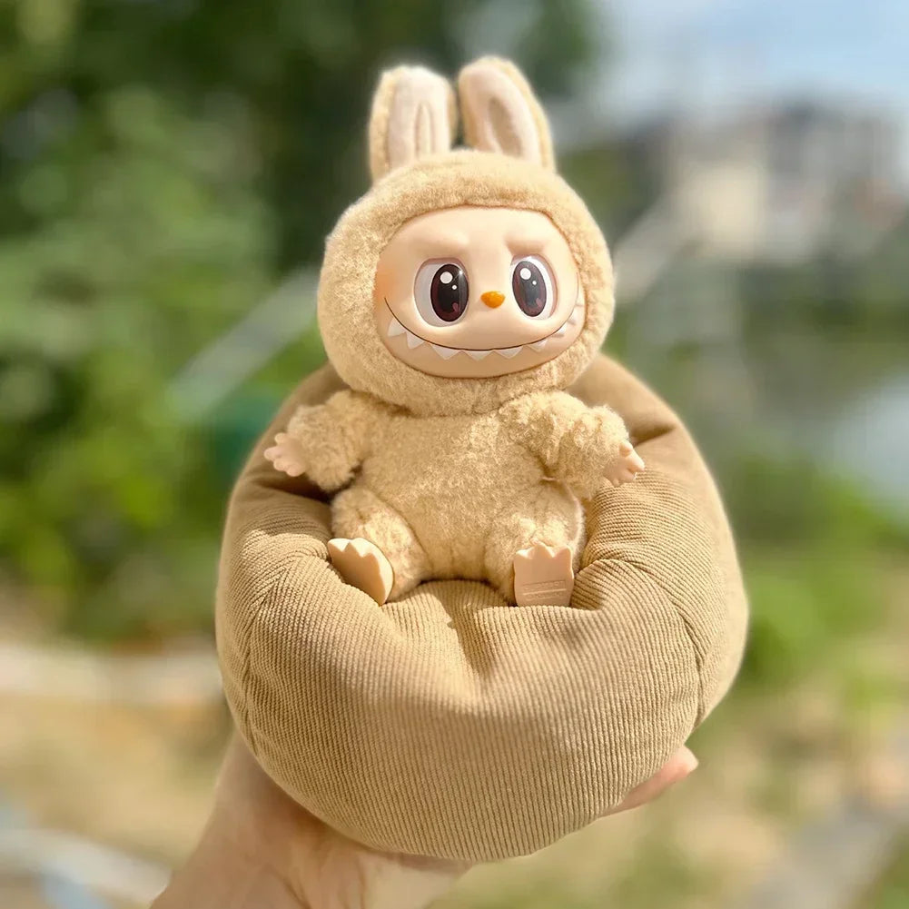 Sofá Cama de Franela para Labubu 17cm - Plush Soft Sleeping Seat - Huellitas de Vida