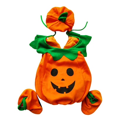 Disfraz Calabaza Niños Halloween - Costume Cosplay con Gorro Fiesta Infantil - Huellitas de Vida