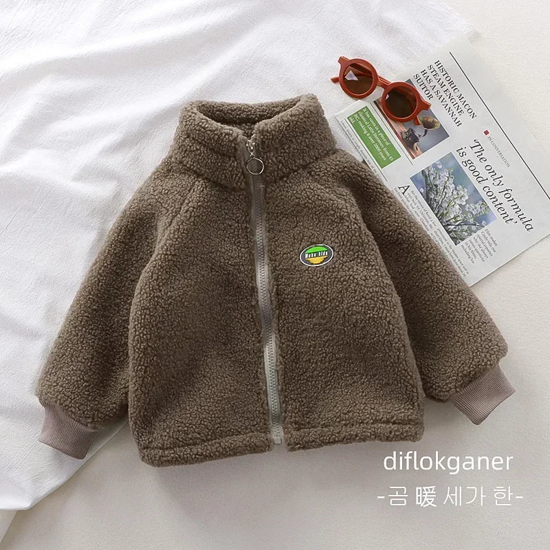 Abrigo Felpa Niños Invierno - Chaqueta Peluche Cálida Cordero Unisex - Huellitas de Vida
