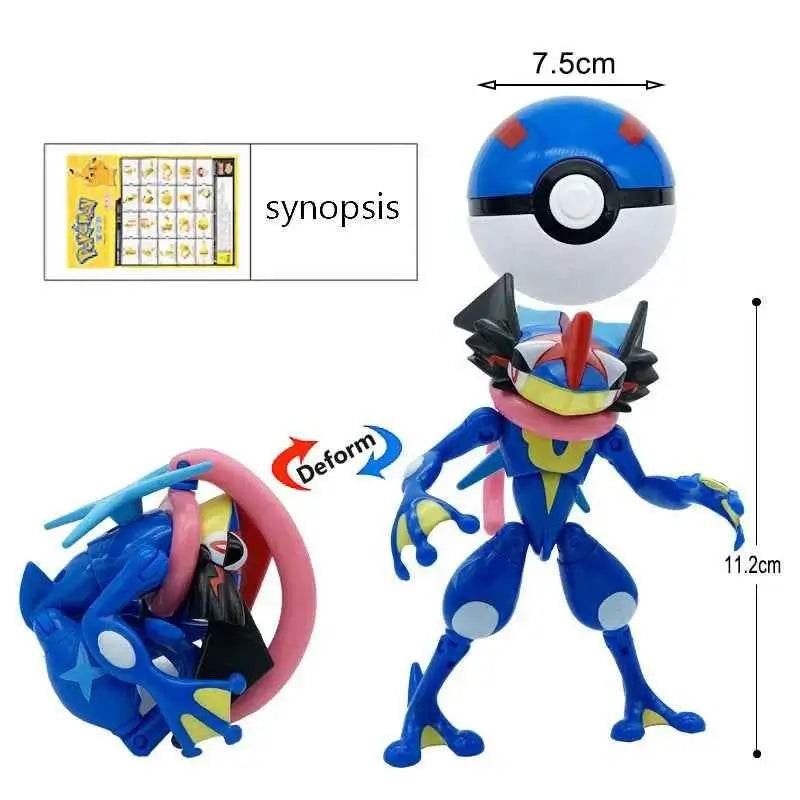 Figura Pokémon Transformable Pokeball - Pikachu Mewtwo Gyarados Deformación Niños