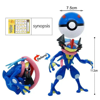 Figura Pokémon Transformable Pokeball - Pikachu Mewtwo Gyarados Deformación Niños