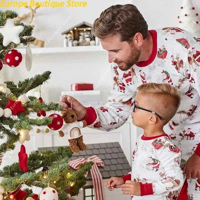 Pijama Navidad Familiar 2 Piezas - Conjunto Mamá Papá Niños Loungewear Navideño