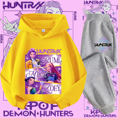 Conjunto Sudadera Niños K-pop - Sudadera y Pantalón 2 Piezas Estampado