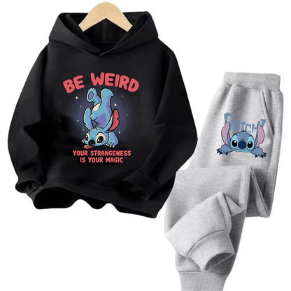 Sudadera Kawaii Anime Niños - Hoodie Stitch Manga 90s Otoño Casual - Huellitas de Vida