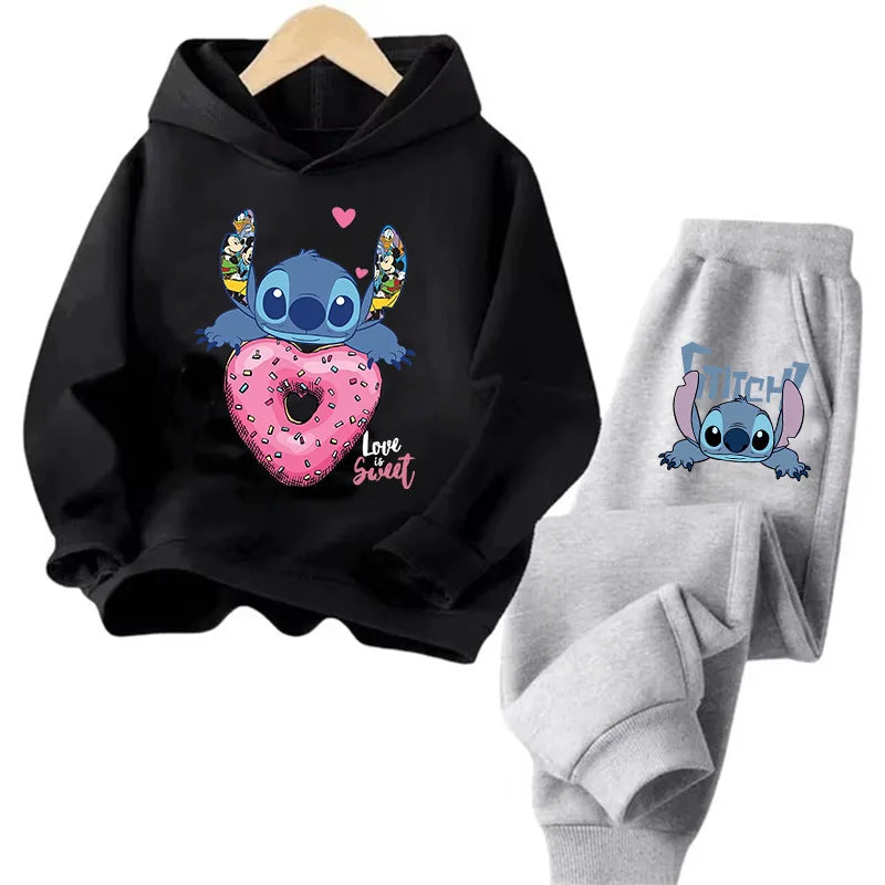 Sudadera Kawaii Anime Niños - Hoodie Stitch Manga 90s Otoño Casual - Huellitas de Vida