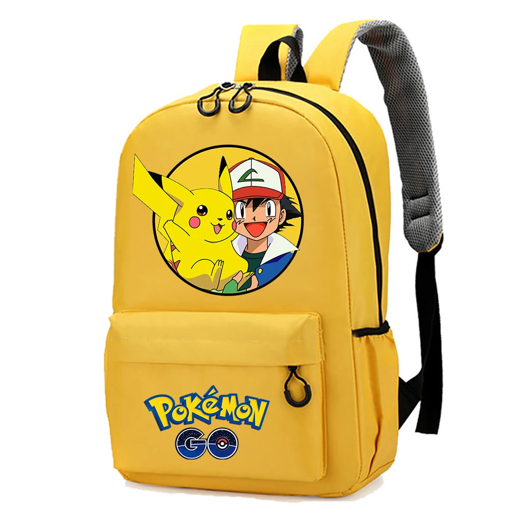 Mochila Pokémon Pikachu Gran Capacidad - Anime Escolar Primaria - Huellitas de Vida