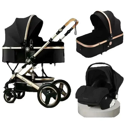 Cochecito Bebé 3 en 1 - Sistema Viaje Multifuncional Recién Nacido Silla Coche Capazo - Huellitas de Vida