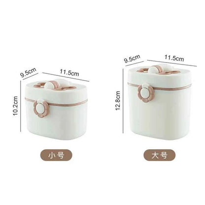 Dispensador Leche Polvo Bebé Portátil - Contenedor Fórmula 3 Compartimentos Viaje