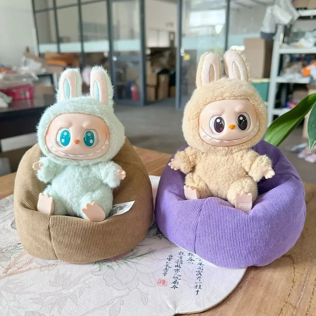 Sofá Cama de Franela para Labubu 17cm - Plush Soft Sleeping Seat - Huellitas de Vida