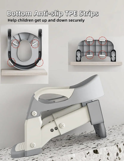 Asiento Entrenamiento Baño 3 en 1 Escalera Niños - Orinal Reductor WC Antideslizante