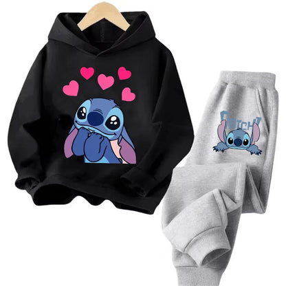 Sudadera Kawaii Anime Niños - Hoodie Stitch Manga 90s Otoño Casual - Huellitas de Vida