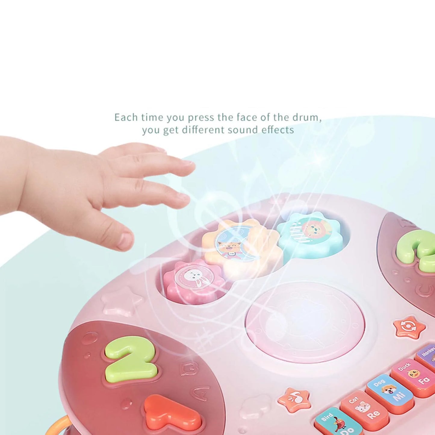Mesa Actividades Musical Bebé - Centro Juegos Educativo Sonidos Luces Desarrollo Habilidades - Huellitas de Vida