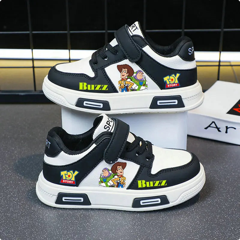 Zapatillas Toy Story Niños Buzz Lightyear - Sneakers Casuales Disney Woody Blancas Tallas 20-37 - Huellitas de Vida