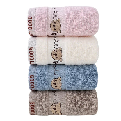 Toallas Bebé Algodón Oso - Toalla Baño y Manopla Recién Nacido Suave