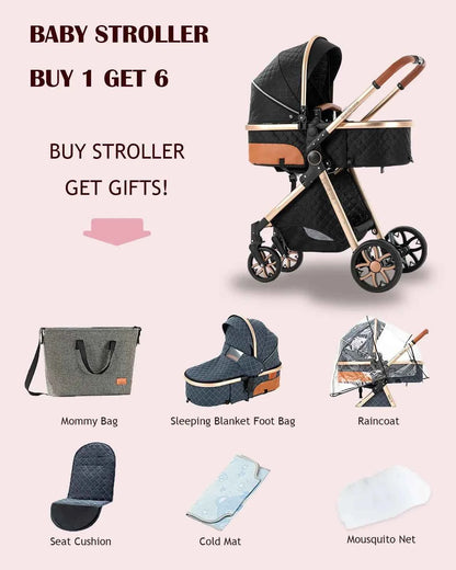 Cochecito Bebé 3 en 1 con Base ISOFIX - Plegado con Una Mano, Sistema de Viaje para Recién Nacidos y Niños
