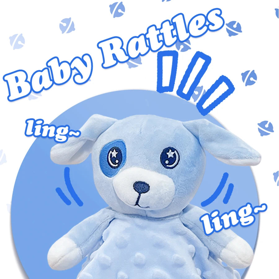 Set Manta Personalizada Muñeco Seguridad Bebé - Manta Nombre Animal Cochecito Regalo 2 Piezas - Huellitas de Vida