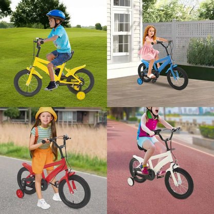 Bicicleta Infantil 14 Pulgadas Aprendizaje - Asiento Ajustable Doble Freno Niños