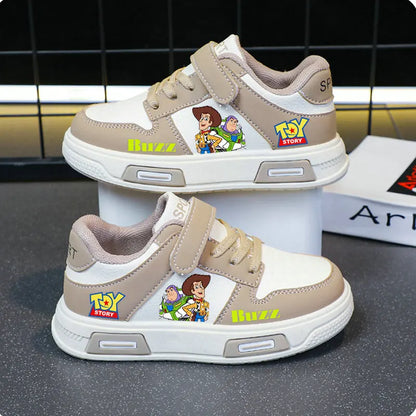Zapatillas Toy Story Niños Buzz Lightyear - Sneakers Casuales Disney Woody Blancas Tallas 20-37 - Huellitas de Vida