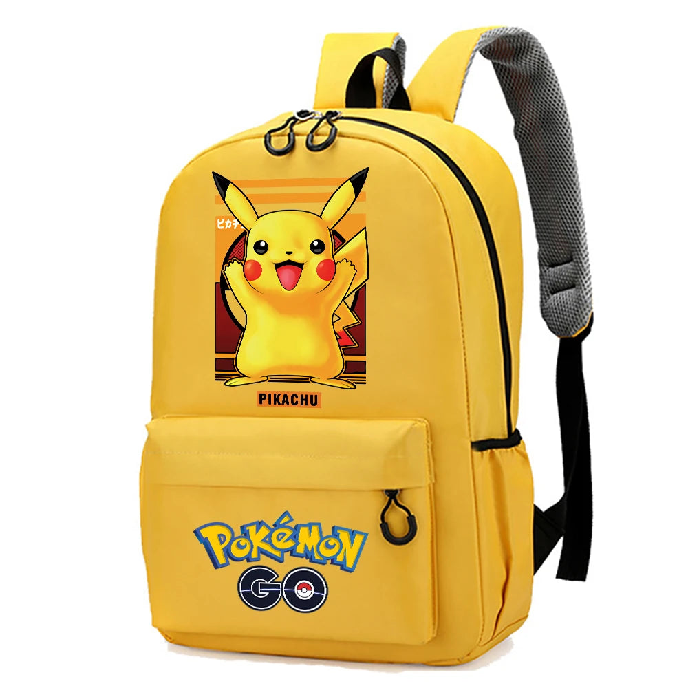 Mochila Pokémon Pikachu Gran Capacidad - Anime Escolar Primaria - Huellitas de Vida