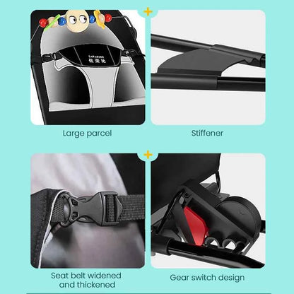 Hamaca Mecedora Bebé Ligera Reclinable - Barra Juguetes 0-24 Meses Recién Nacidos