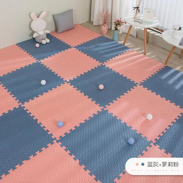 Alfombra Puzzle Foam Bebé 16pcs - Tapete Juegos Suave Entrelazado 30x30cm Área Segura - Huellitas de Vida