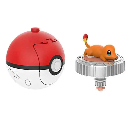 Pokemon spinning top ball toy action figure original Pikachu Charmander Squirtle Mew Eevee box gyro spin battle game poke child