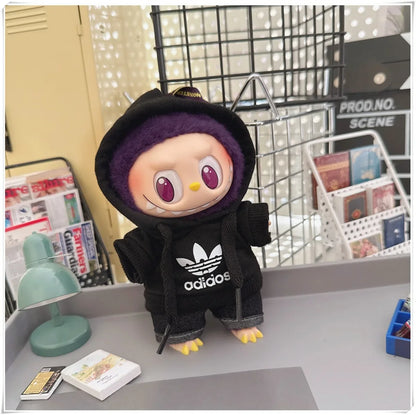 Set Sudadera y Pantalones para Labubu 15-17cm - Fashion Hoodie Universal - Huellitas de Vida